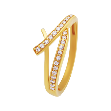 Shimmer Zircon 22KT Gold Ring