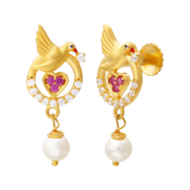 Gold Earring, , hi-res - image number 1