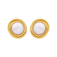 Iconic Eye Pearl Gold Stud, , hi-res - image number 0