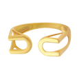 Flossy Stylish 22KT Gold Ring, , hi-res - image number 1
