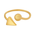 Prudent Zig Zag 22KT Gold Ring, , hi-res - image number 1