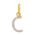 Celeste Charm Letter "C" 22KT Gold Pendant, , hi-res - image number 0