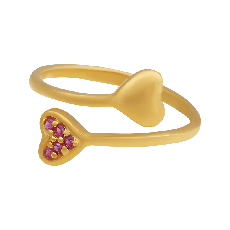 Heart Crossover Ring, , hi-res - image number 1