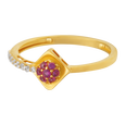 Zarina Regal Pink 22KT Gold Ring, , hi-res - image number 1