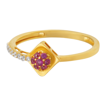 Zarina Regal Pink 22KT Gold Ring
