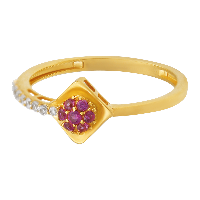 Zarina Regal Pink 22KT Gold Ring, , hi-res - image number 1