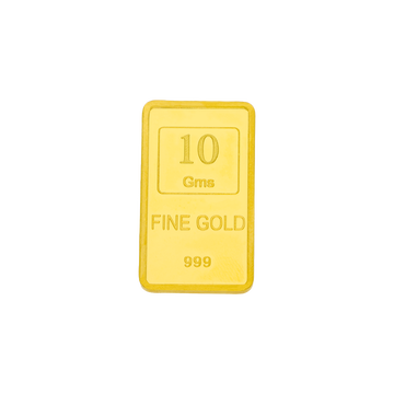 24 KT Purity 10 gram flower Gold Bar (Biscuit)