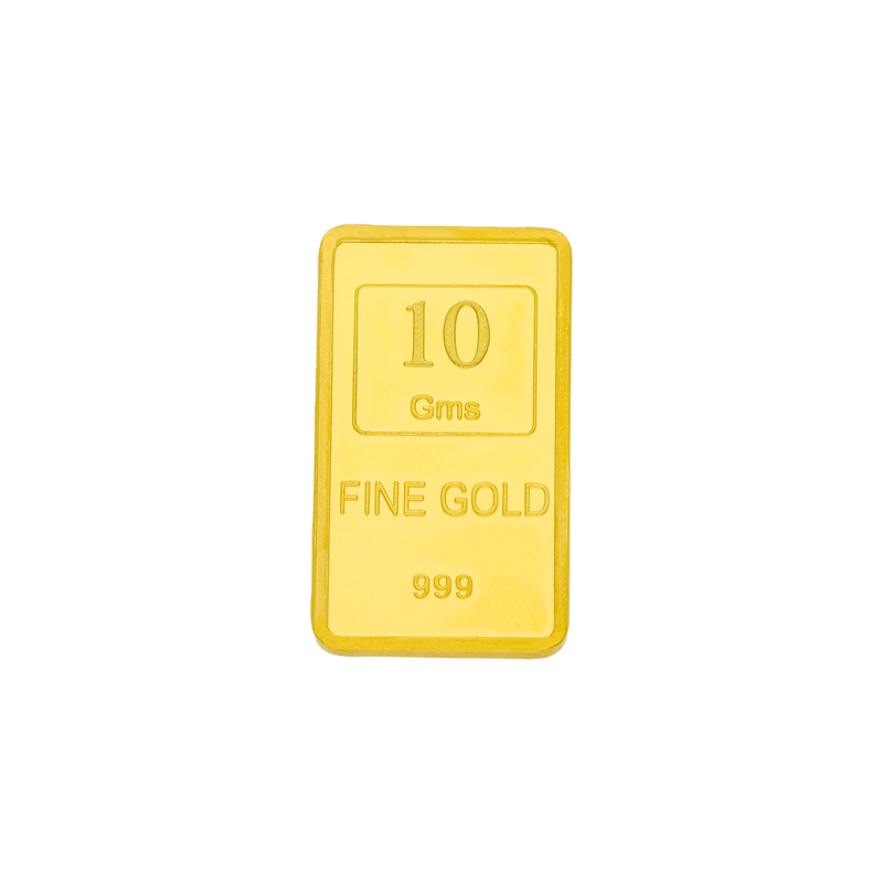 24 KT Purity 10 gram flower Gold Bar (Biscuit), , hi-res - image number 0