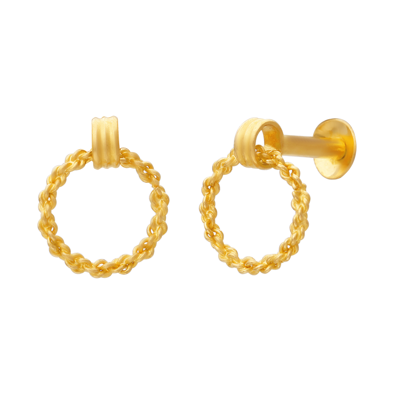 Gold Earring, , hi-res - image number 1