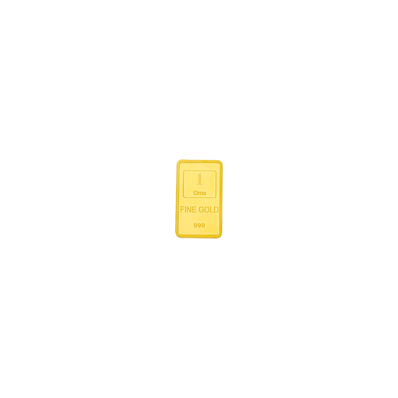 1 gram 24KT Gold Bar (Biscuit) | 999 Purity, , hi-res - image number 0