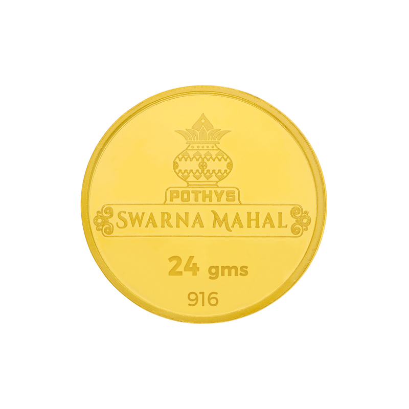 Pothys 24 Grams Lakshmi 22KT Gold Coin, , hi-res - image number 1