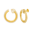 Mithaa Circle 22KT Gold Ear Stud, , hi-res - image number 1