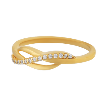 Primitive Twirl Zircon 22KT Gold Ring