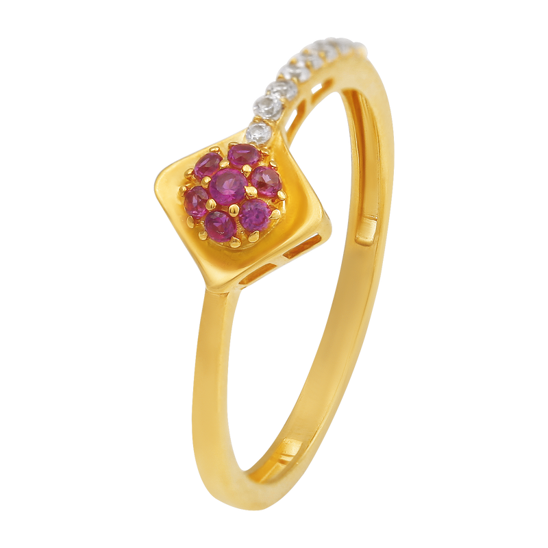 Zarina Regal Pink 22KT Gold Ring, , hi-res - image number 0