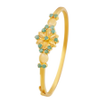 Botanic Glow 22KT Gold Oval Bangle Bracelet, , hi-res - image number 0