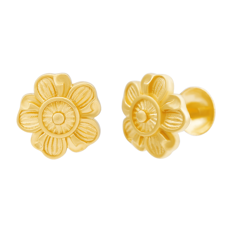 Pancha Dala Padma Gold Stud, , hi-res - image number 1