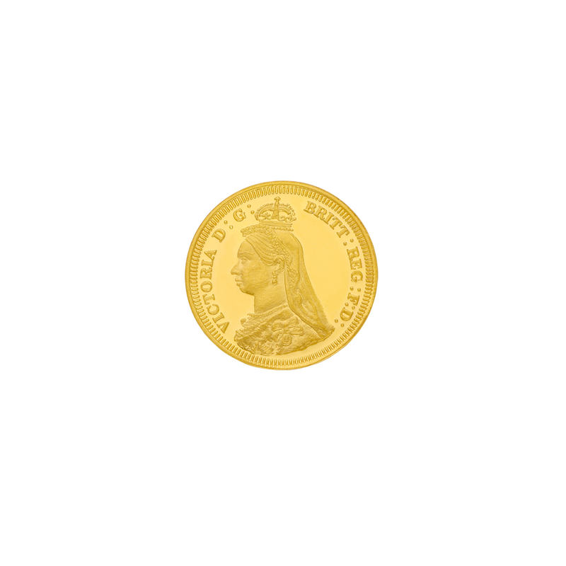 2 gram Gold Coin | 22KT Queen Victoria Motif, , hi-res - image number 0