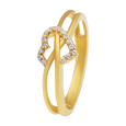 HeartGlow  Zircon 22KT Gold Ring, , hi-res - image number 0