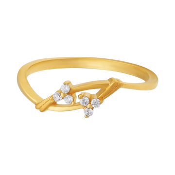 Bamboo Node Buckle 22KT Gold Ring 