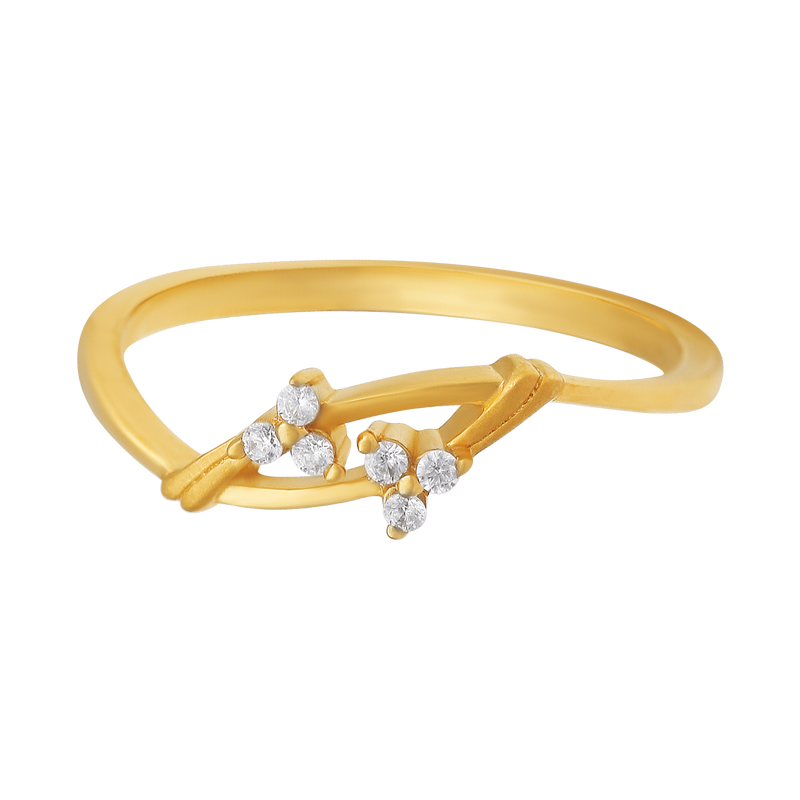 Bamboo Node Buckle 22KT Gold Ring , , hi-res - image number 1