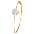 Contoured Heart Diamond Cuff Bracelet, , hi-res - image number 0