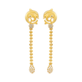 Dolphin Drift 22KT Gold Drop Earring, , hi-res - image number 0