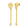Dolphin Drift 22KT Gold Drop Earring, , hi-res - image number 1