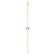 Crimson Round  22KT Gold Chain Bracelet, , hi-res - image number 0