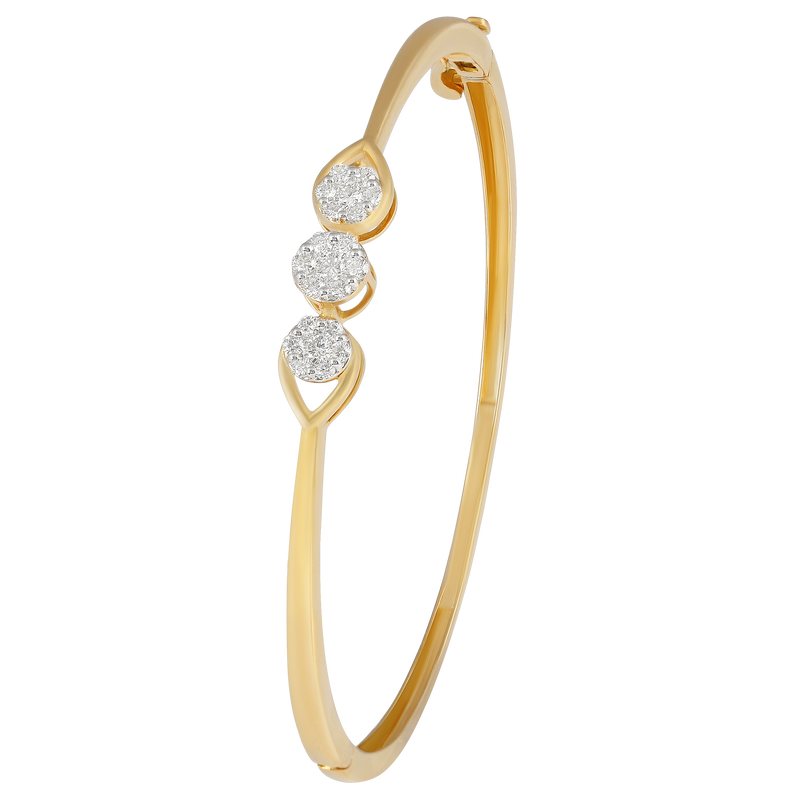 Three Station Diamond Cuff Bracelet, , hi-res - image number 0