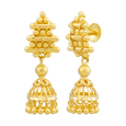 Rajwada Grace 22KT Gold Jhumka Earring, , hi-res - image number 1