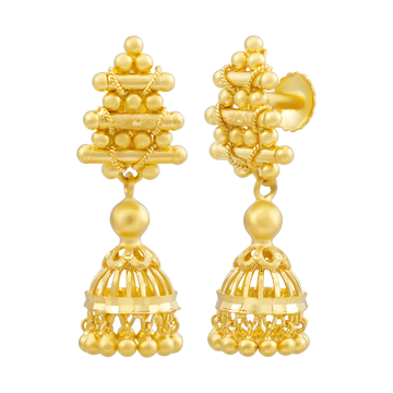 Rajwada Grace 22KT Gold Jhumka Earring