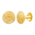 Sun Crest 22KT Gold Ear Stud, , hi-res - image number 1