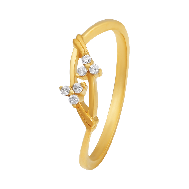 Bamboo Node Buckle 22KT Gold Ring , , hi-res - image number 0