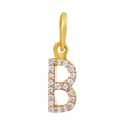 Blissful Beam Letter "B" 22KT Gold Pendant, , hi-res - image number 0