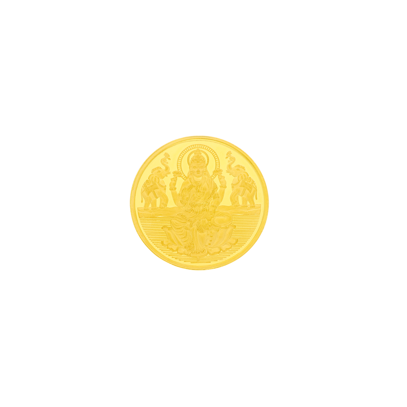 4 Grams Lakshmi 22 Karat Gold Coin, , hi-res - image number 0