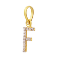 Faiza Luxe Letter "F" 22KT Gold Pendant, , hi-res - image number 1