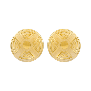 Sun Crest 22KT Gold Ear Stud