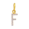 Faiza Luxe Letter "F" 22KT Gold Pendant, , hi-res - image number 0