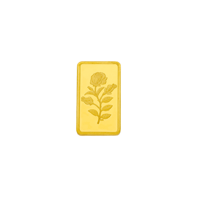 24 Karat 5 gram Flower Gold bar | 999 Pure Coin, , hi-res - image number 1