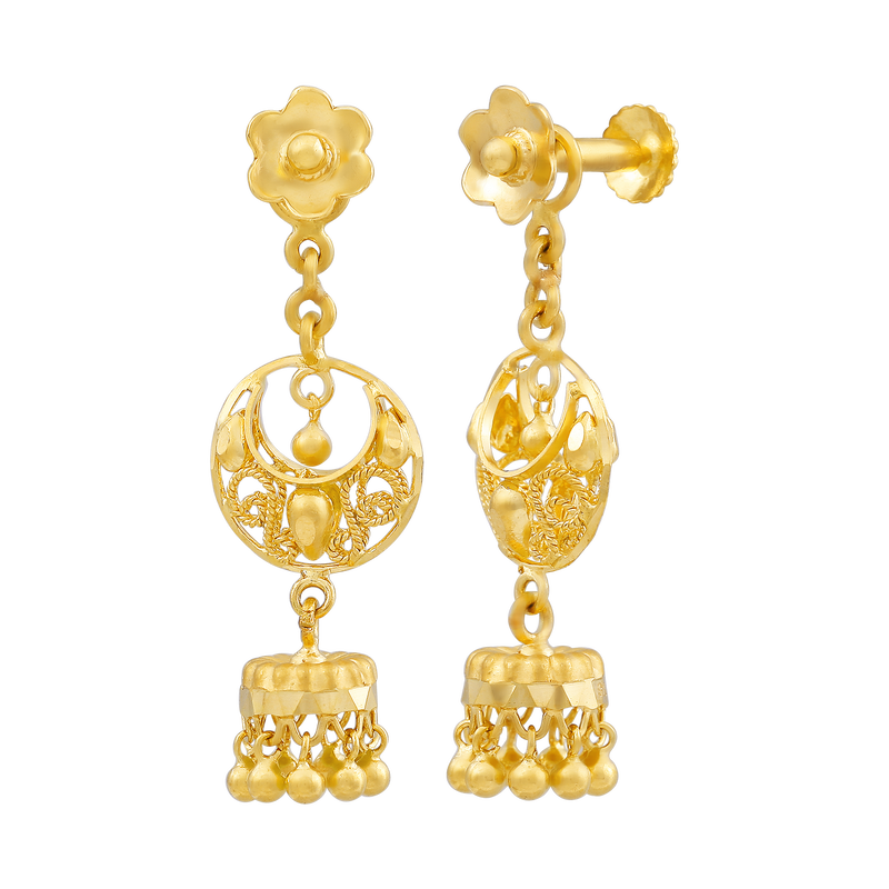 Gold Earring, , hi-res - image number 1