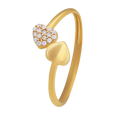 Sparkling Crossover Heart Ring, , hi-res - image number 0