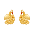 Majestic Peacock Glow 22KT Gold Ear Stud, , hi-res - image number 0