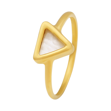 MOP Triangle 22KT Gold Ring
