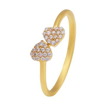 Westernized Love Zircon 22KT Gold Ring