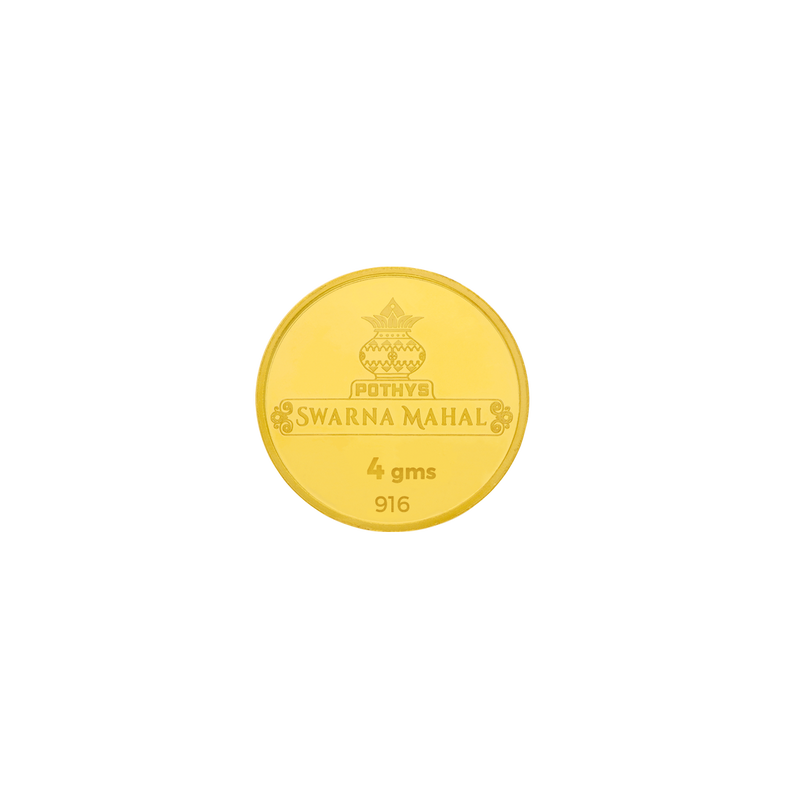 4 Grams Lakshmi 22 Karat Gold Coin, , hi-res - image number 1