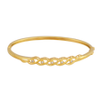 Luz Dorada 22KT Gold Oval Bangle Bracelet, , hi-res - image number 1