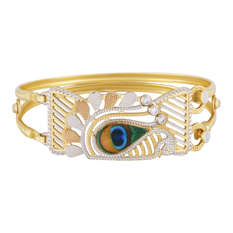 Peacock Royale Cuff Bangle, , hi-res - image number 1
