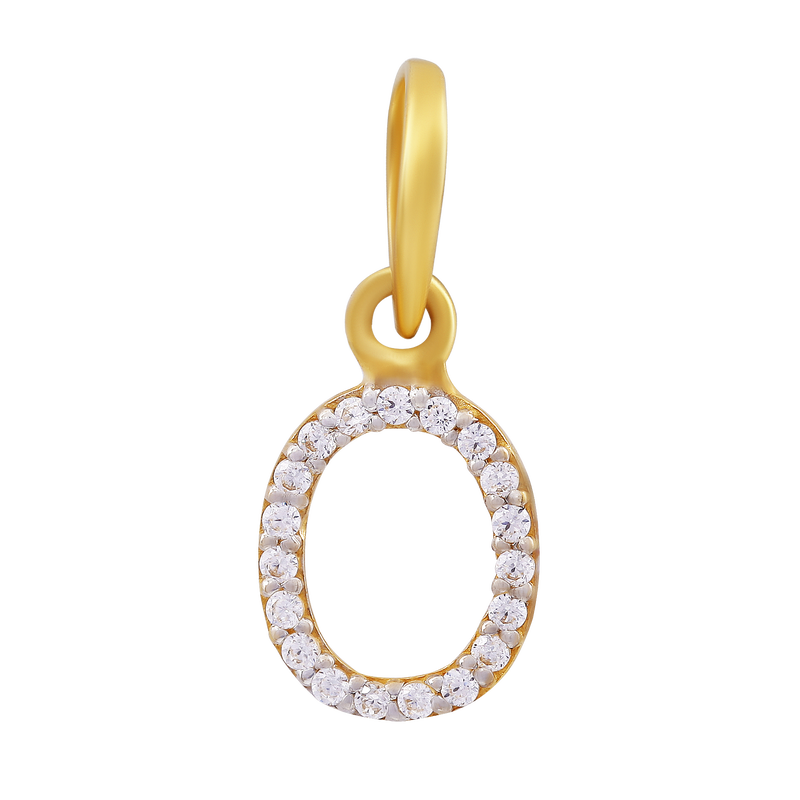 Orbit Shine Letter "O" 22KT Gold Pendant, , hi-res - image number 0
