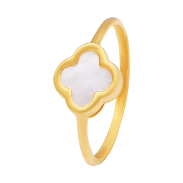 Mother of Pearl Clovers 22KT Gold Ring