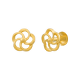 Pinwheel Bloom 22KT Gold Ear Stud, , hi-res - image number 1
